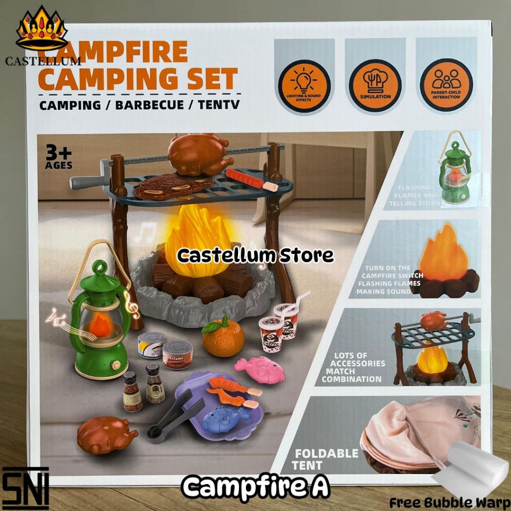 Mainan Campfire Camping Anak Set Lengkap Dengan Tenda Peralatannya dan Aksesorisnya