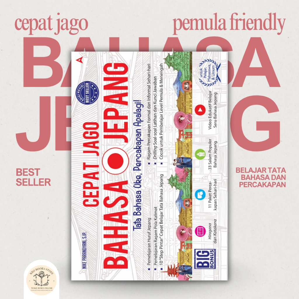 BUKU EDISI REVISI CEPAT JAGO BAHASA JEPANG - BELAJAR BAHASA JEPANG PEMULA