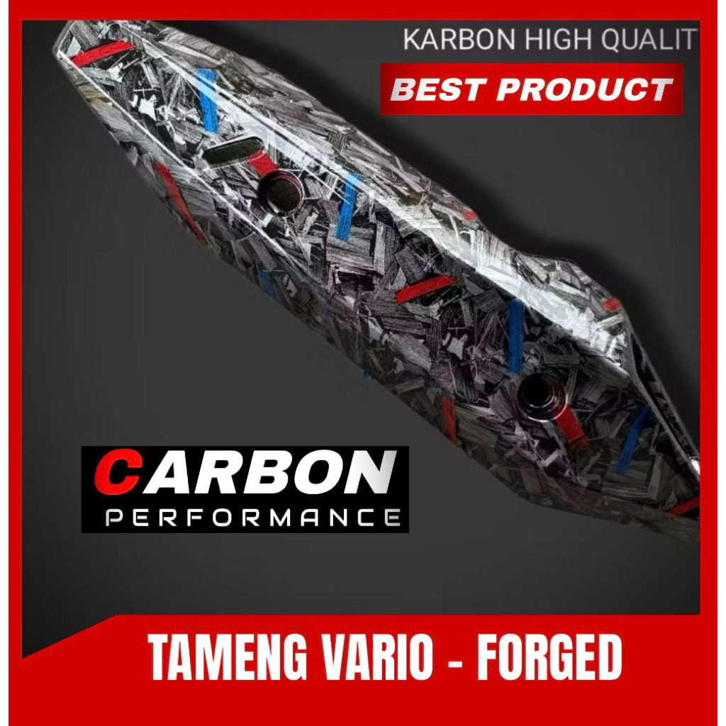 TUTUP KNALPOT VARIO NEW CARBON GORGED ▪️tutup knalpot vario carbon Forged tutup filter vario 125 150