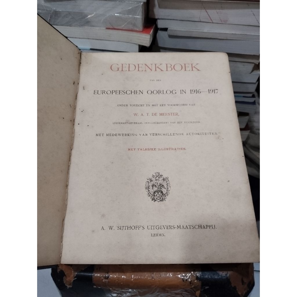 Buku original GEDENKBOEK EUROPEESCHEN OORLOG IN 1916-1917