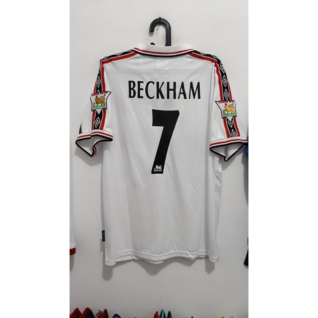 jersey retro MU Beckham putih size MLXL