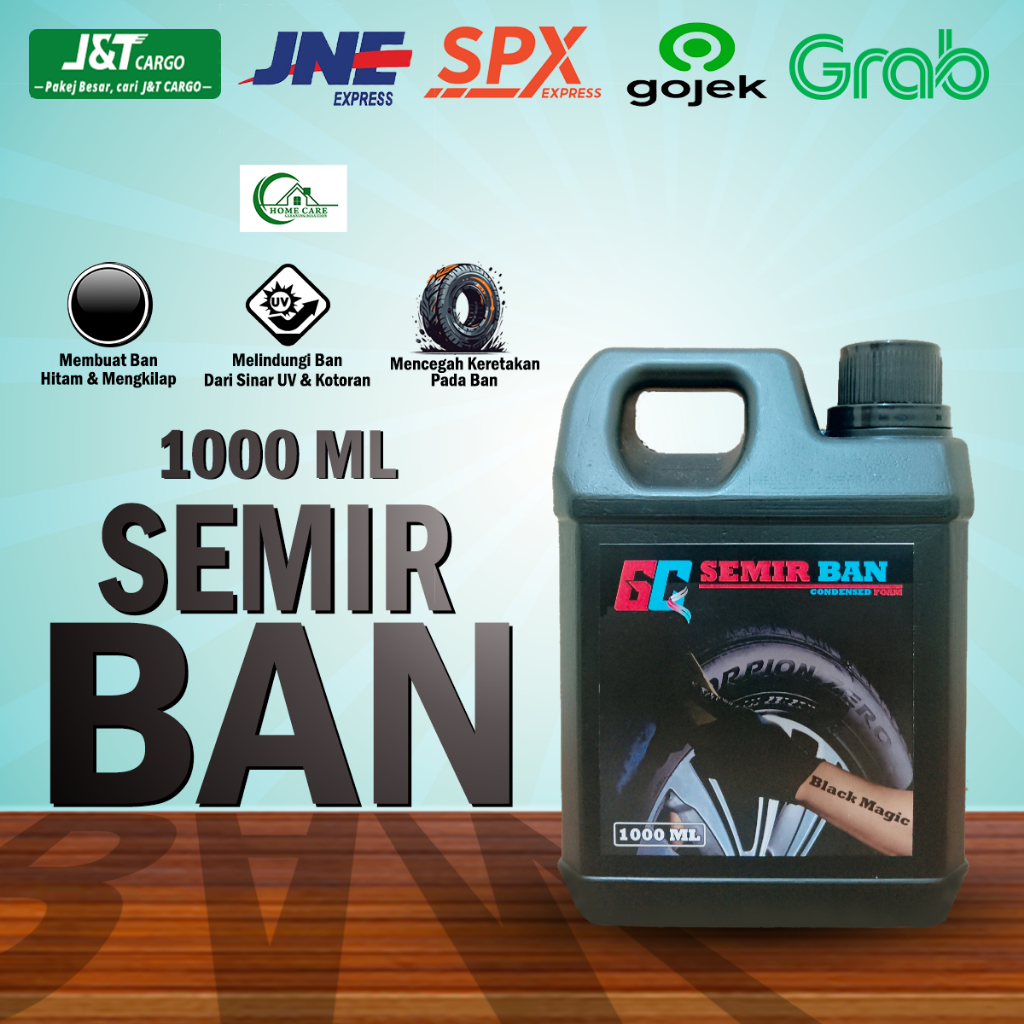 Semir Ban Premium Penghitam serta Pengkilap Ban Motor dan Mobil 1 Liter
