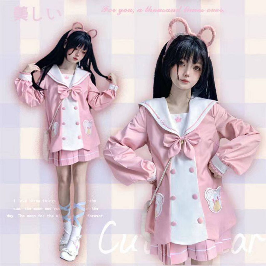 Jacket Seifuku Lolita Pink Japanese Style