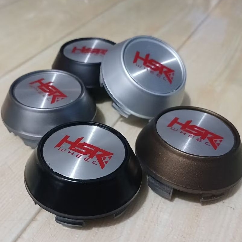 dop roda tutup velg racing variasi kerucut HSR merah ukuran 6.5cm