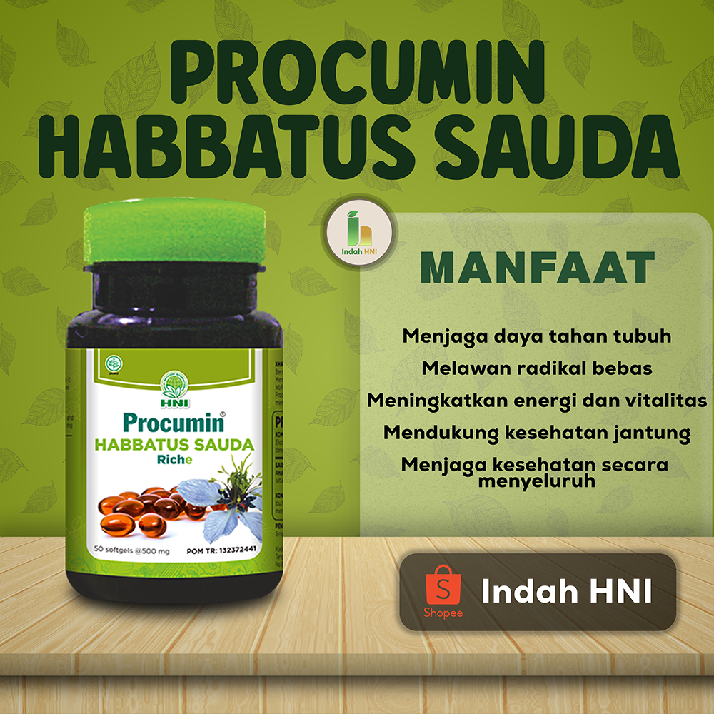 PROCUMIN HABBATUSSAUDA RICH E HNI HPAI – Suplemen Softgel Herbal | 500mg Minyak Jinten Hitam | Jaga 