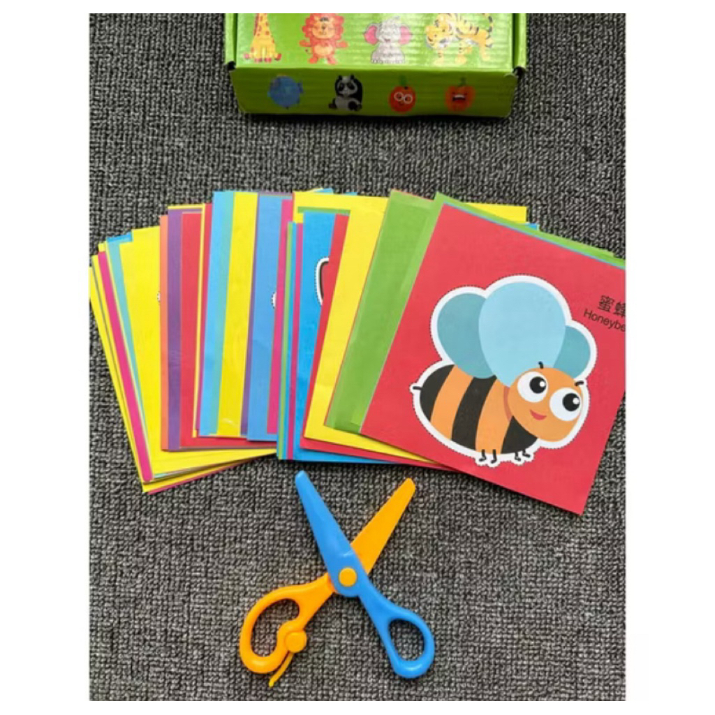 

Latihan menggunting anak todler anak TK anak SD / gunting anak / origami