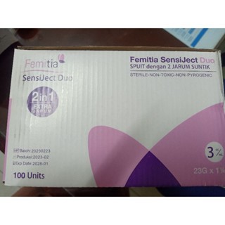 Femitia Sensiject Duo 3cc Isi 100 PCs Original