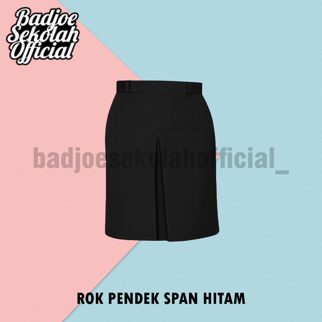 Seragam Sekolah Rok Pendek Span Hitam