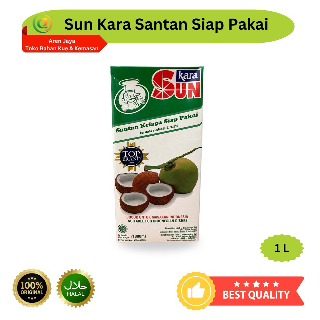 

Sun Kara Santan Kelapa Siap Pakai Instan Krim Kelapa 1 Liter Original