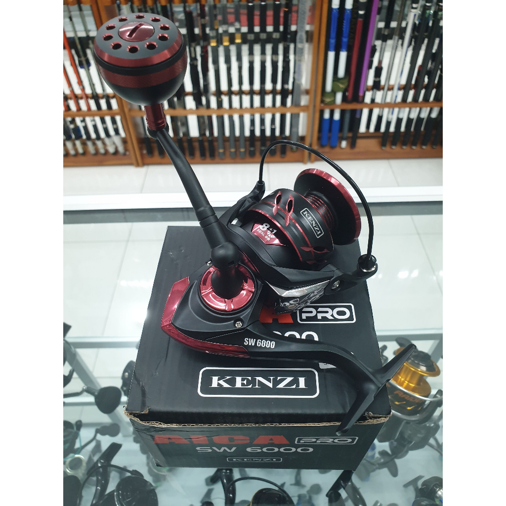 REEL SPINNING KENZI AICA PRO SW 6000 Ril Pancing POWER HANDLE