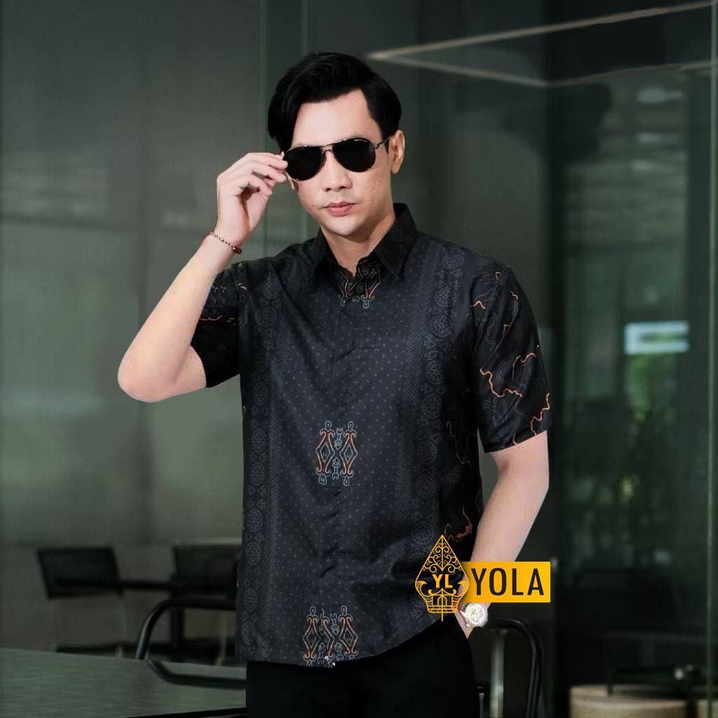 Hem Batik - Kemeja Batik lengan pendek - Baju Batik Lengan Pendek - Batik Pria - Baju Batik Pria - H