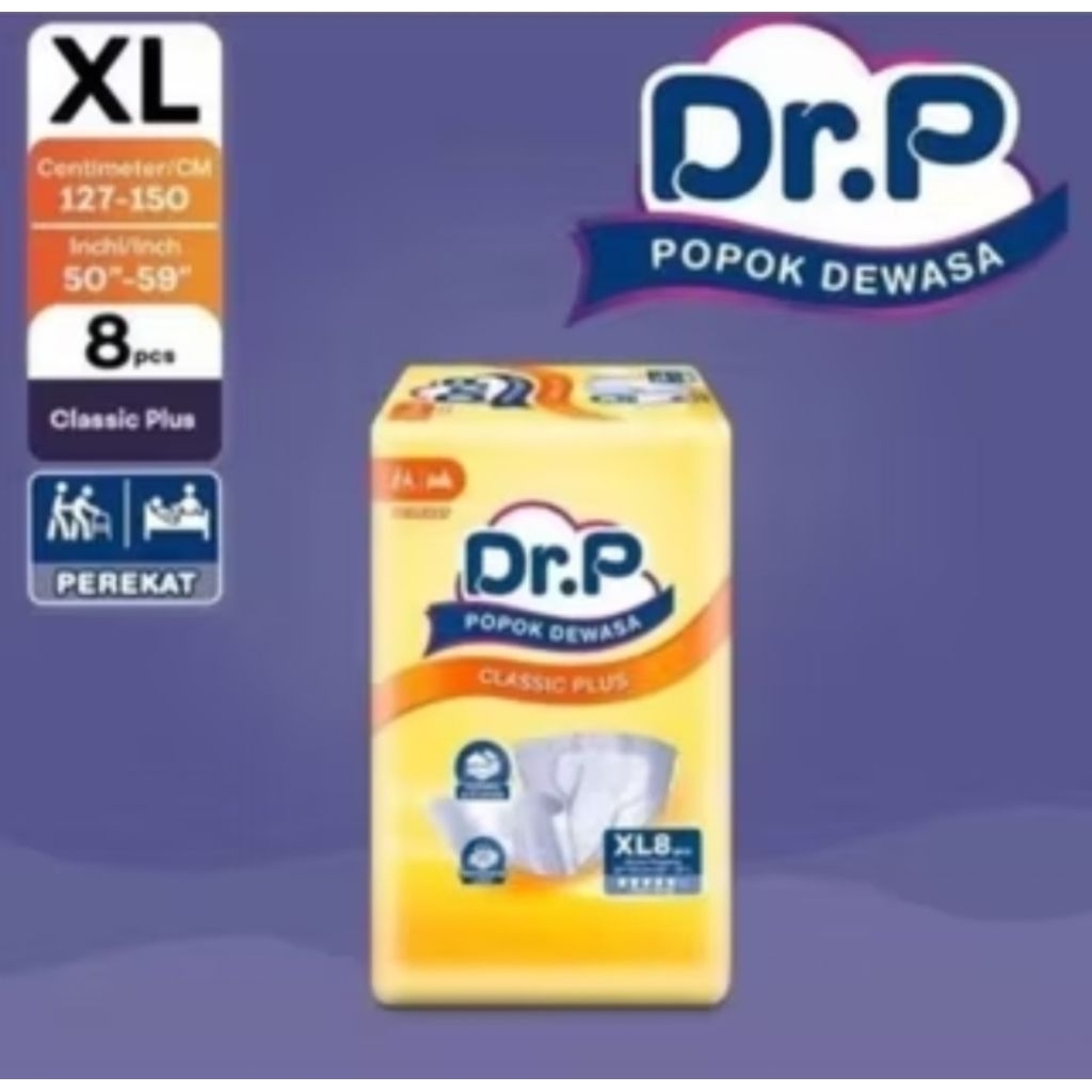 Dr.P Ceria Classic Popok Dewasa Perekat size M, L, XL