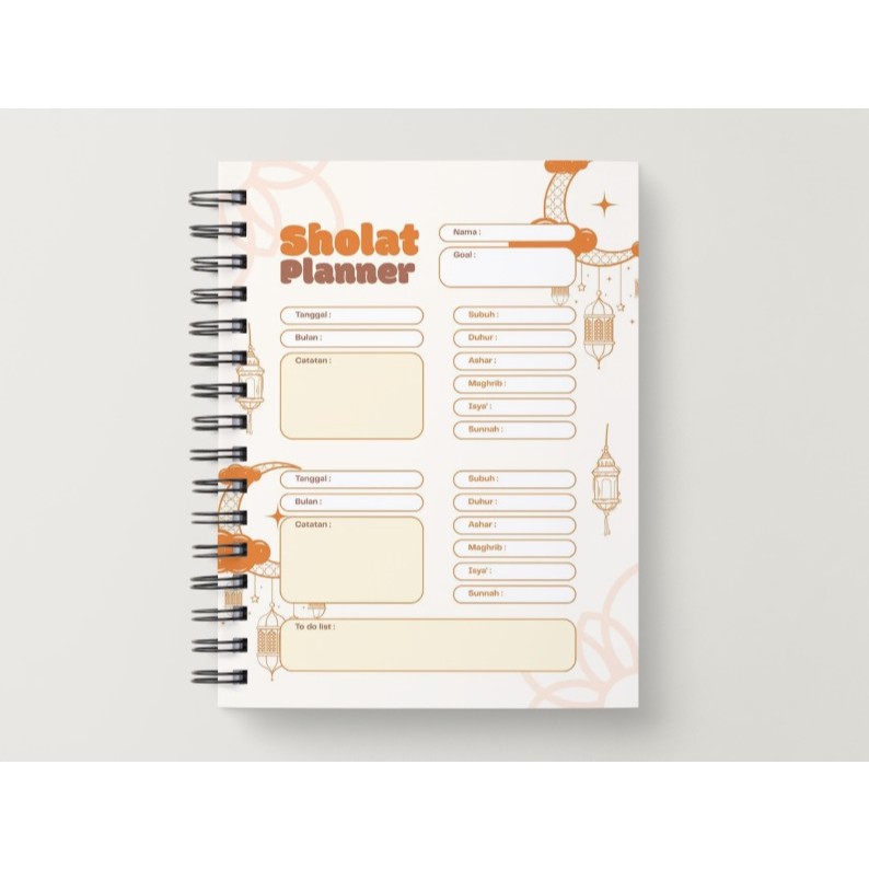 

Sholat Planer 1 month - Jadwal Sholat 1 bulan - perbuku isi 33 lembar