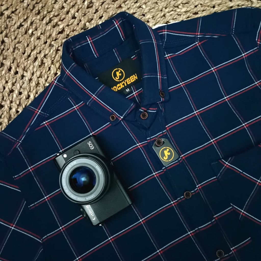 Kemeja Flanel Lengan Panjang Eighty eight bahan semi wool premium