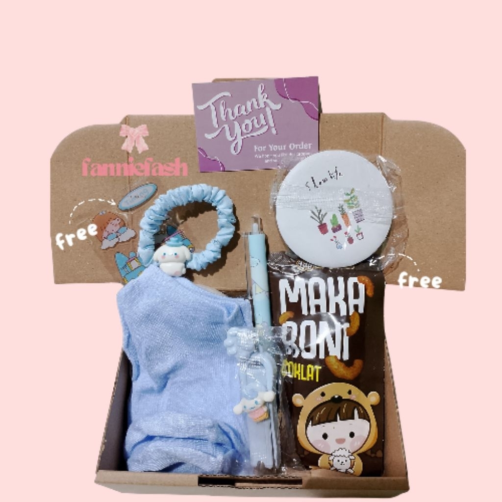 

HAMPERS CEWEK ALAT TULIS & ACCESORIES 6 IN 1 FREE SNACK