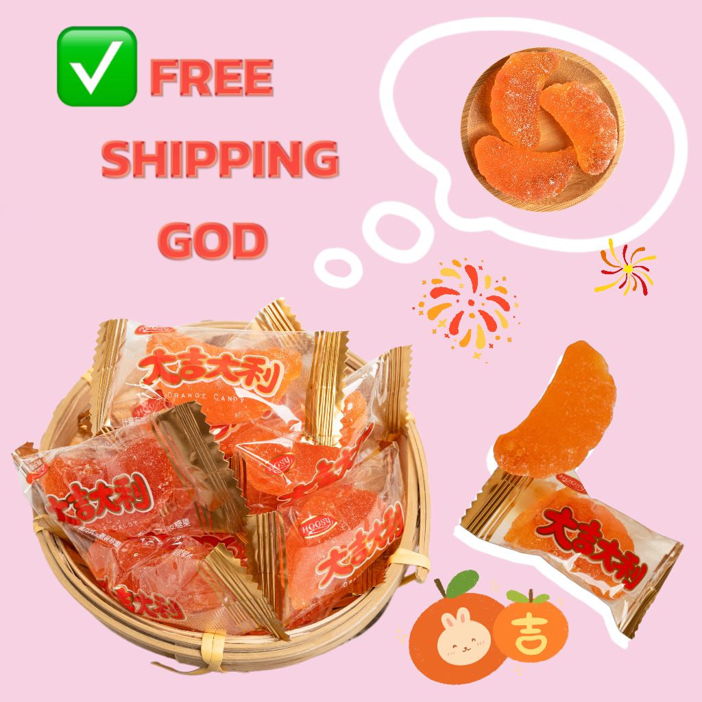 

【DAJIDALI】 PERMEN JERUK JELLY Tinggi vitamin, menyegarkan, dan rendah gula Makanan Ringan Impor Cina/ORANGE CANDY /Massal Permen Jeli Jeruk Kembang gula impor Permen yang Menyenangkan Makanan Ringan