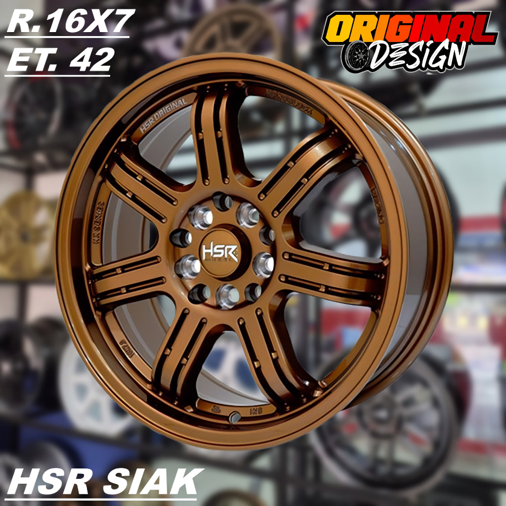 Pelek Mobil ERTIGA, VELOZ, NEW XENIA, Ring 16 Lubang 5 HSR SIAK R16 Warna Bronze