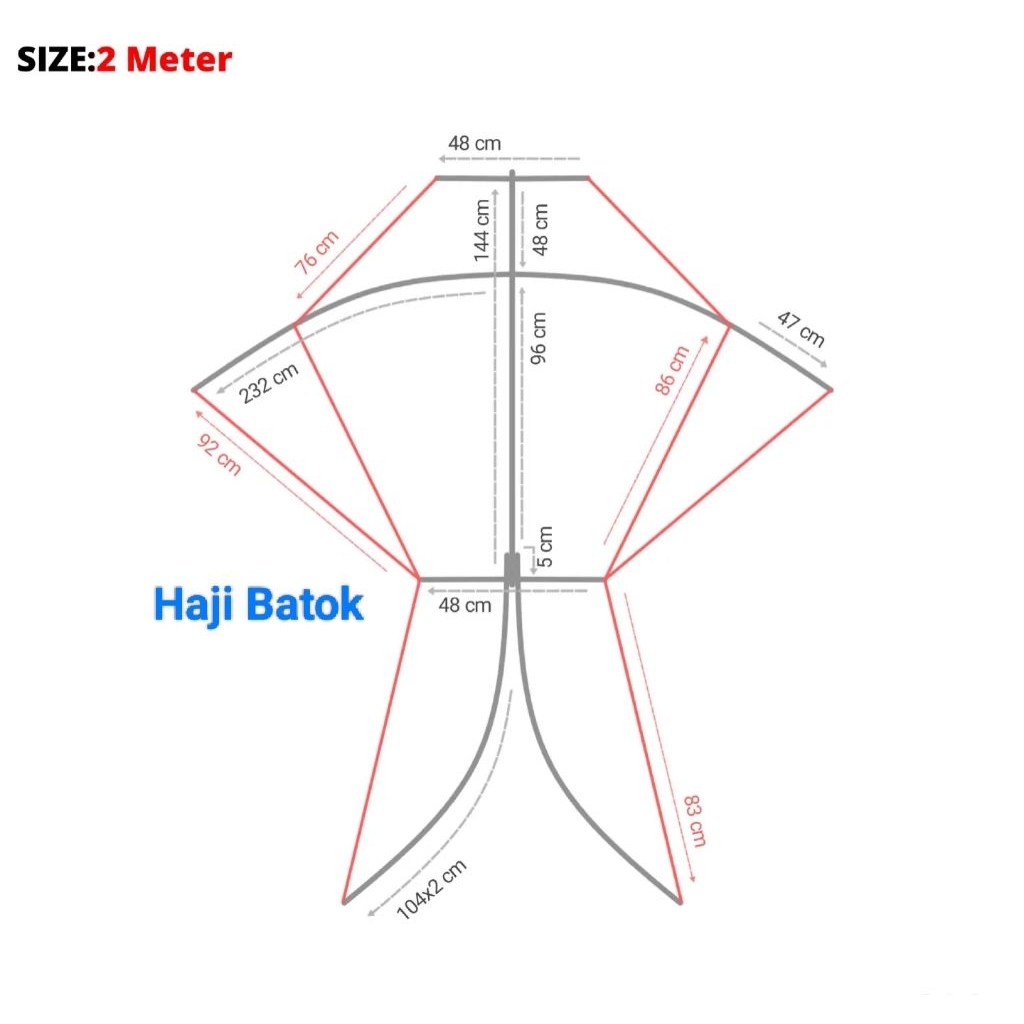 arku layangan size 200cm, arku layangan besar
