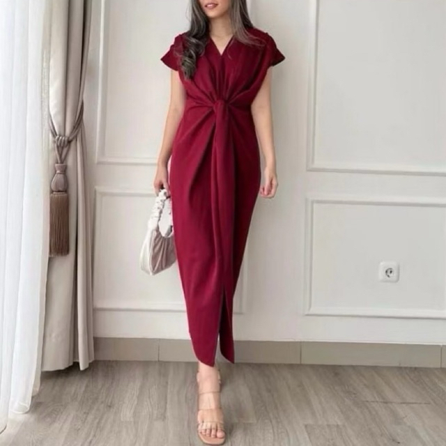 LONGDRESS SCUBA BODYCON / DRESS KAFTAN / GAUN PESTA (PRELOVED)