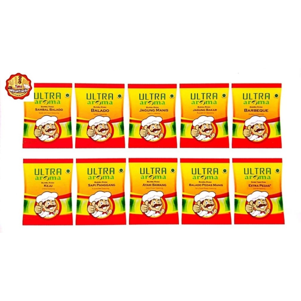 

ultra aroma bumbu tabur 1 renteng isi 10 sachet bumbu tabur ultra aroma 1 renteng 10 sachet