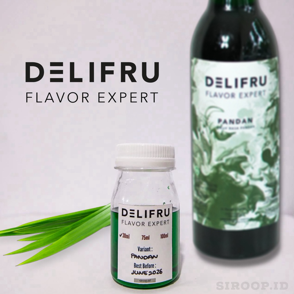 

Delifru Pandan Syrup Repack 30ml 75ml 100ml