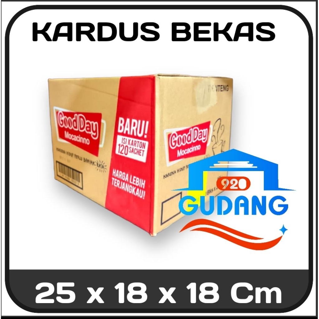 

KARDUS BEKAS UKURAN 25 x 18 x 18