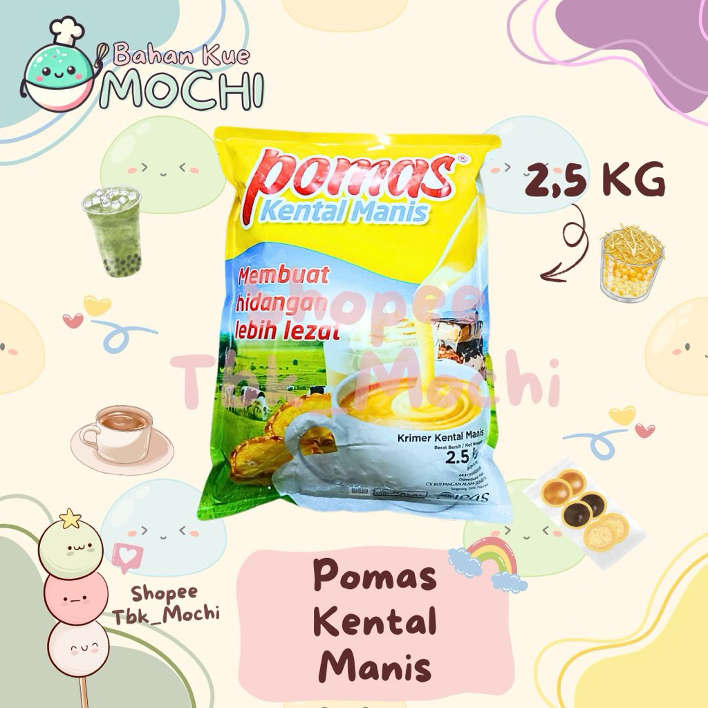 

Pomas Kental Manis 2,5KG / SKM Pomas / Susu Kental Manis Pomas / Kental Manis Pouch 2,5 KG