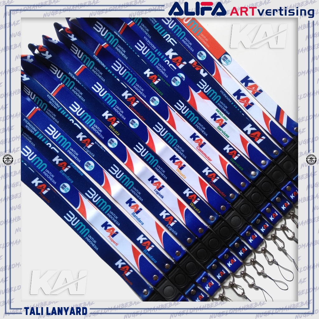

TALI LANYARD GANTUNGAN ID CARD/HP/KUNCI/DLL.. BUMN KAI/KERETA API/PT KAI