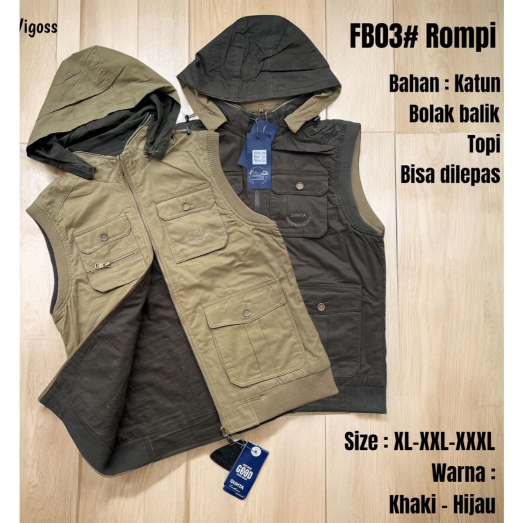 ROMPI JEEP  LORENG IMPORT BOLAK BALIK PRIA