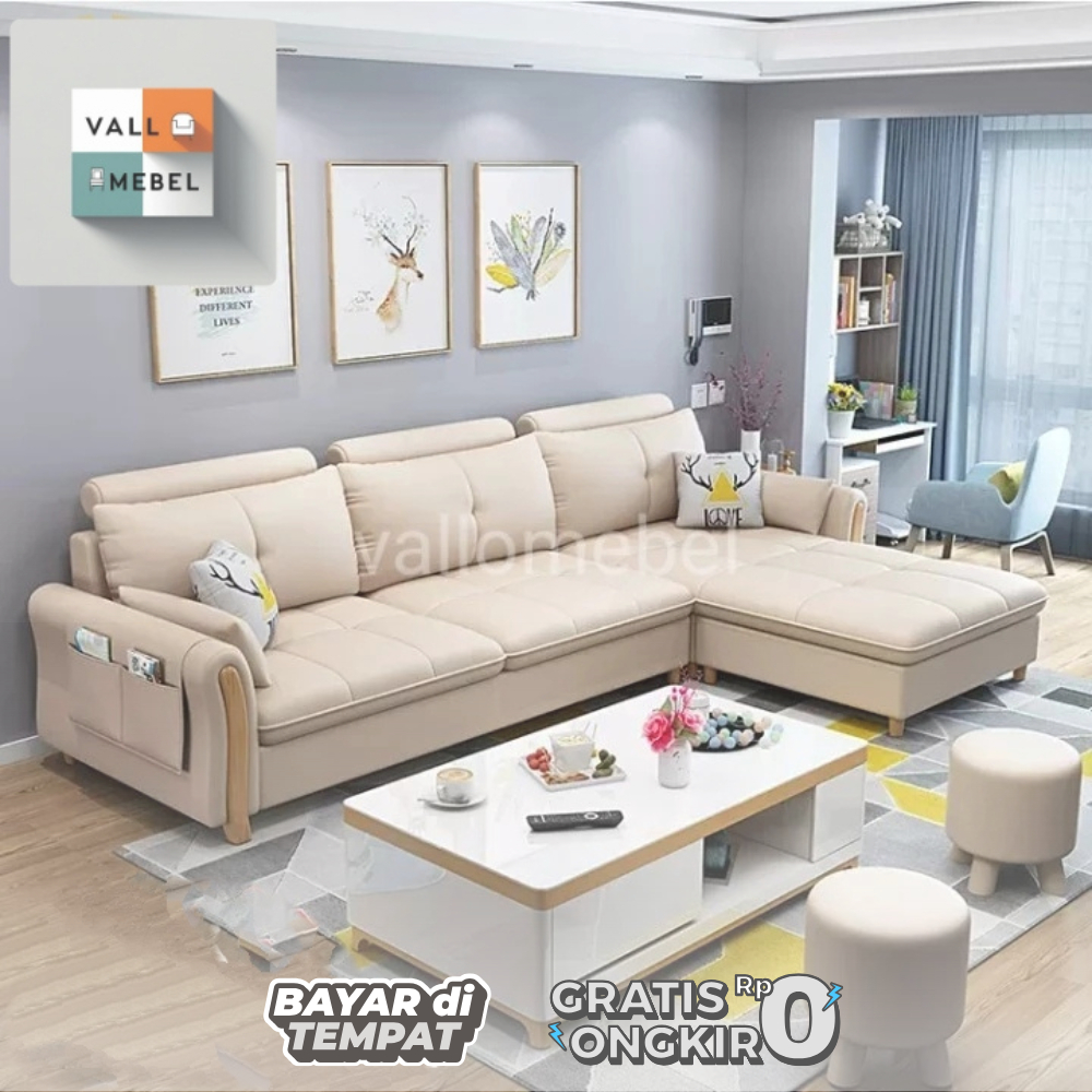 Sofa Minimalis Ruang Tamu Kecil - Sofa Tamu - Kursi Minimalis - Sofa L