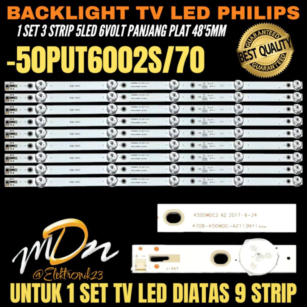 BACKLIGHT TV LED PHILIPS 50 INCH 50 PUT6002S/70 BACKLIGHT TV PHILIPS 50 INCH
