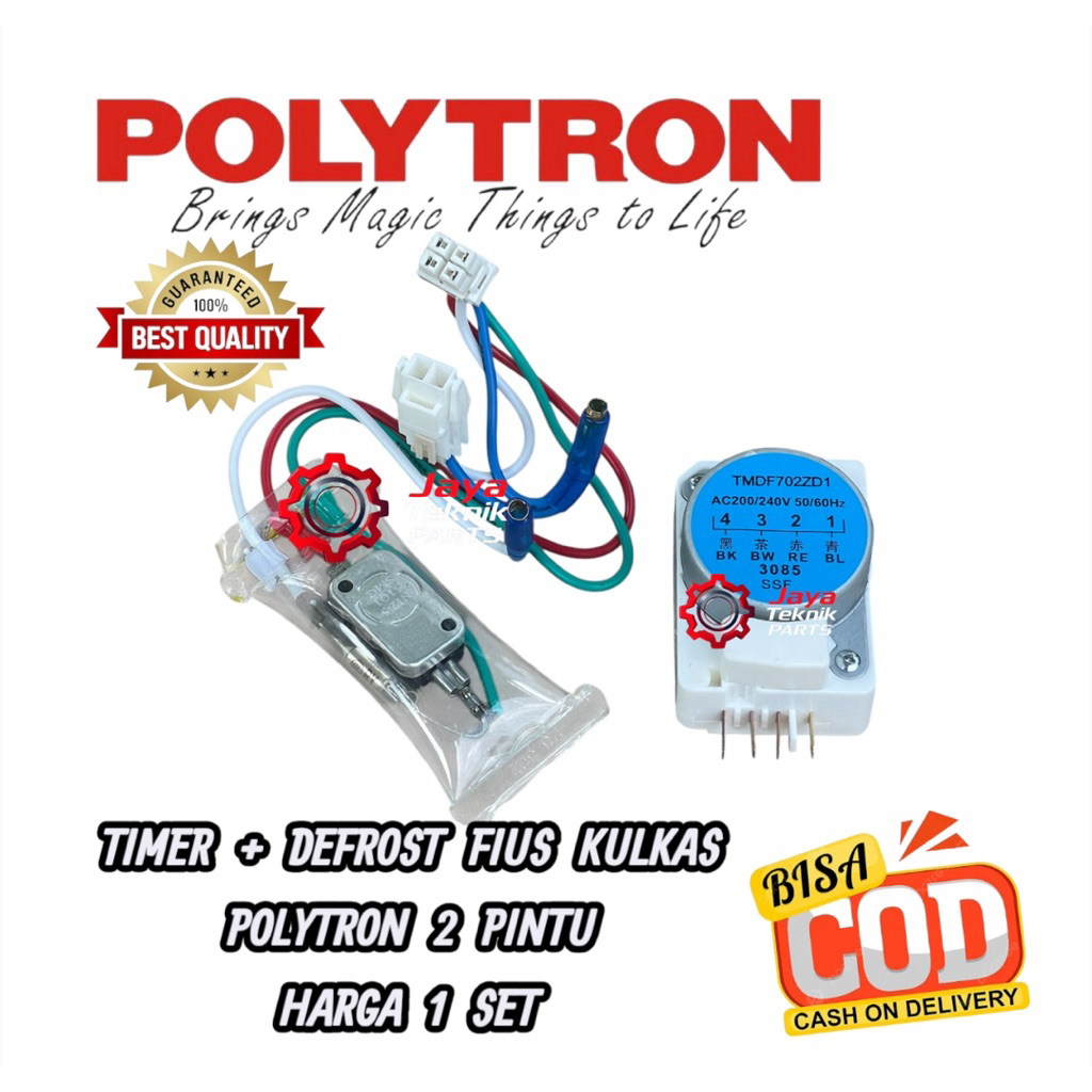 Timer Defrost Bimetal fuse kulkas Polytron 2 pintu 1 Set / Timer Kulkas Polytron 2 Pintu