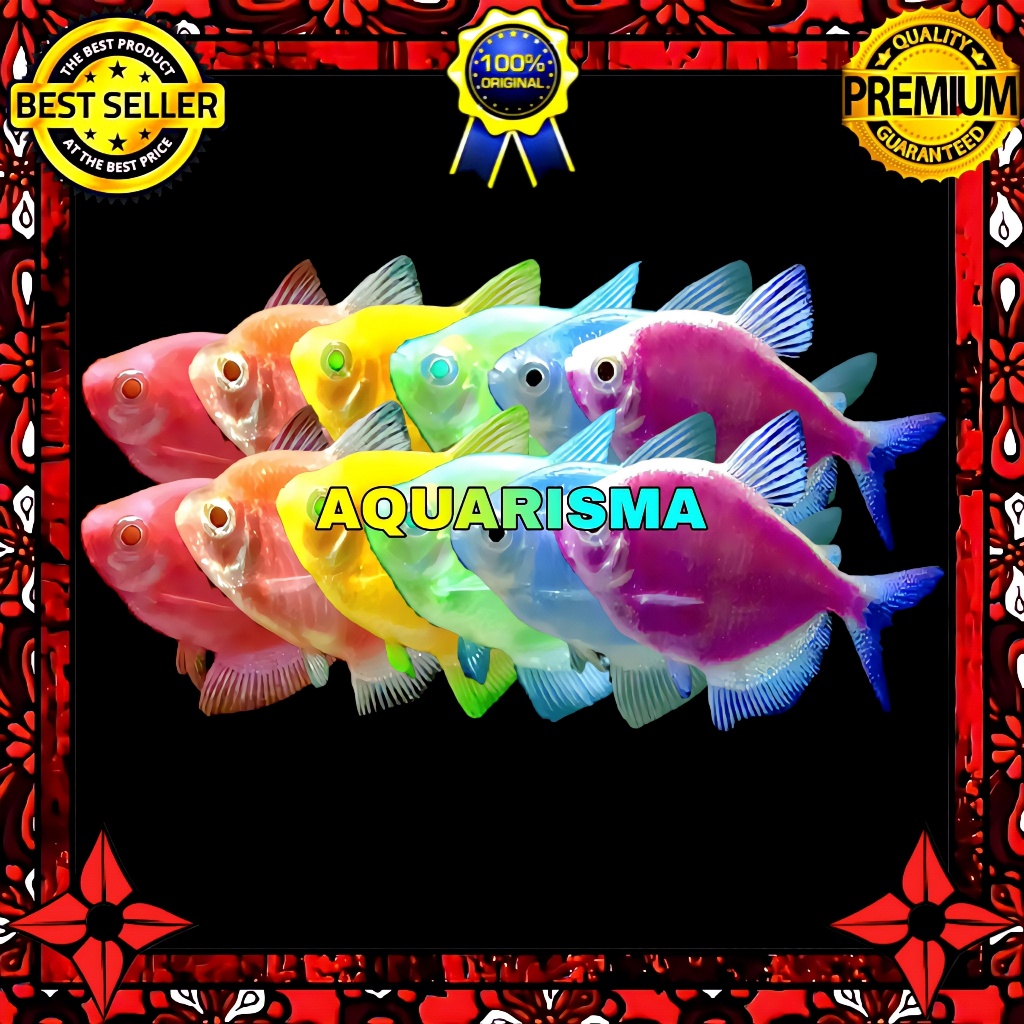 KEBUTUHAN AKUARIUM - TETRA SUMMER GLOFISH SHINNING RAINBOW 3-4 CM