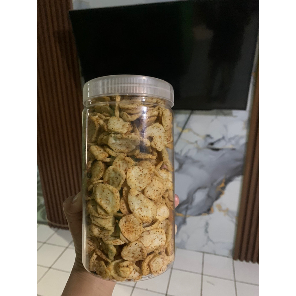 

OTAK-OTAK pedas daun jeruk edisi toples 300gr | otak otak krispy bumbu melimpah