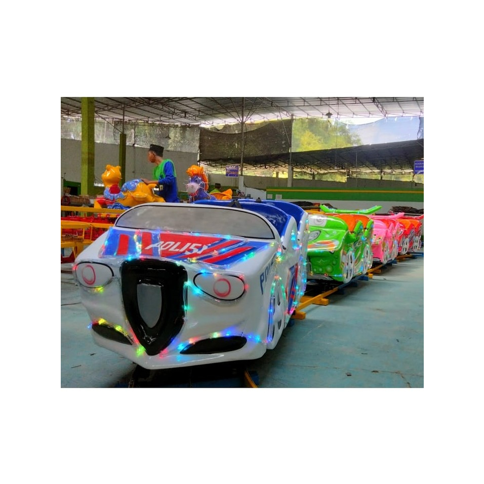 Baca Deskripsi Kereta Lantai Mini Coaster Isi 4 rel Naik Turun