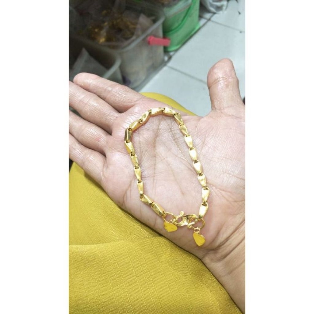 Gelang padi 1 suku 6.7gram Lapis emas 24k