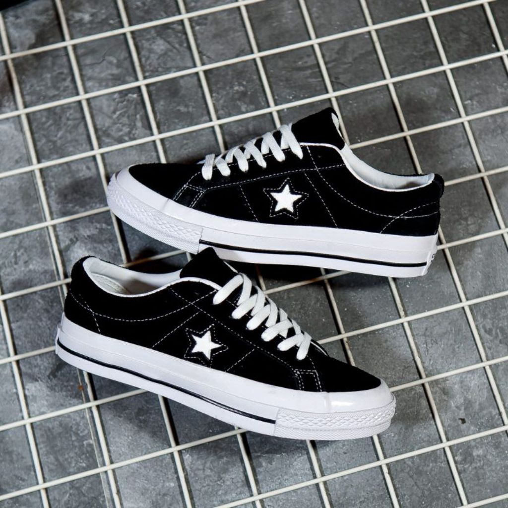 CONVERSE ONE STAR BLACK/WHITE ORIGINAL 100%