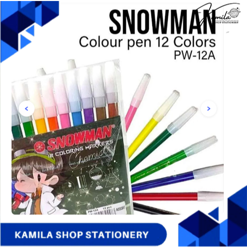 

Spidol Kecil Snowman 12 Warna ( Set ) / Marker 12 Colours