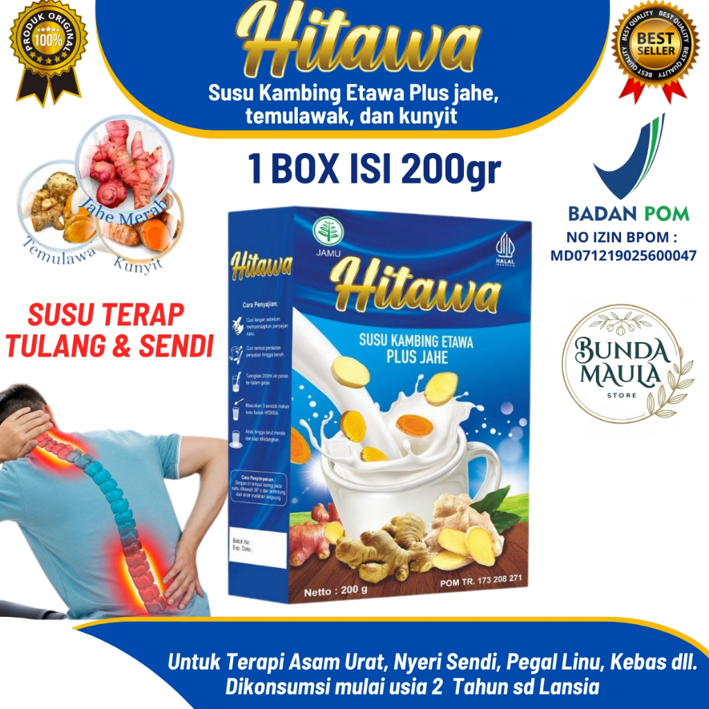

Hitawa – Susu Kambing Etawa 200g | Rematik, Nyeri Sendi, Asam Urat, Saraf Kejepit