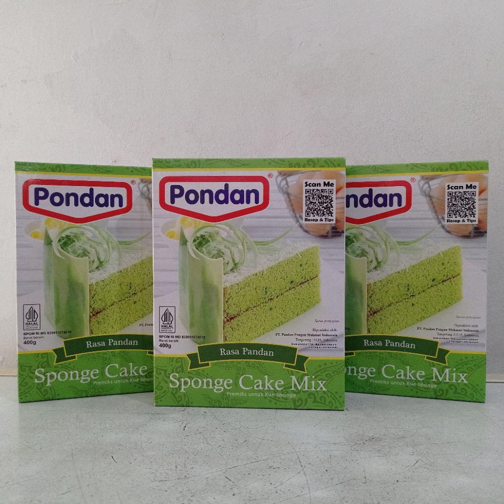 

Pondan premiks sponge cake mix ras pandan 400 gram | pondan sponge cake