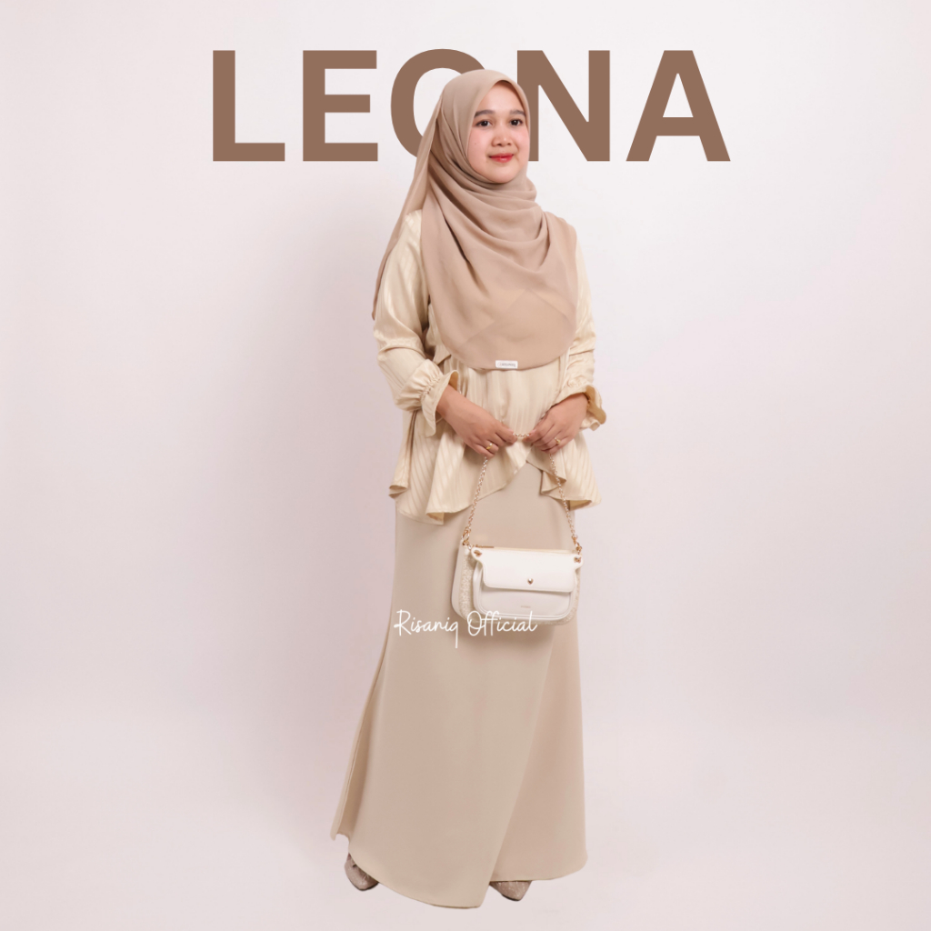 Leona One Set Rok by Risaniq - One Set Salur Busui Friendly Cantik dan Elegan Kekinian