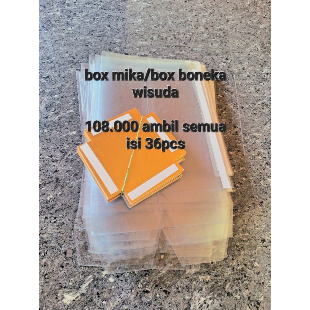 kotak mika / box mika piala / box boneka wisuda bisa ecer