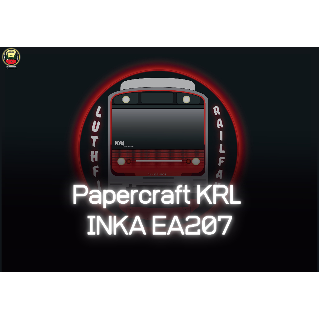 DIY Papercraft KRL INKA Kereta Api Listrik Cetak Pola Kerajinan Kertas