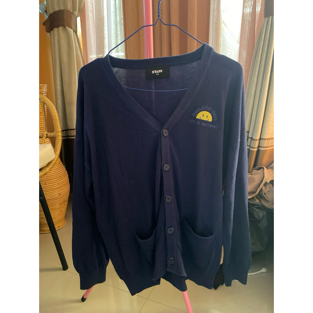 cardigan navy wanita/ cardigan