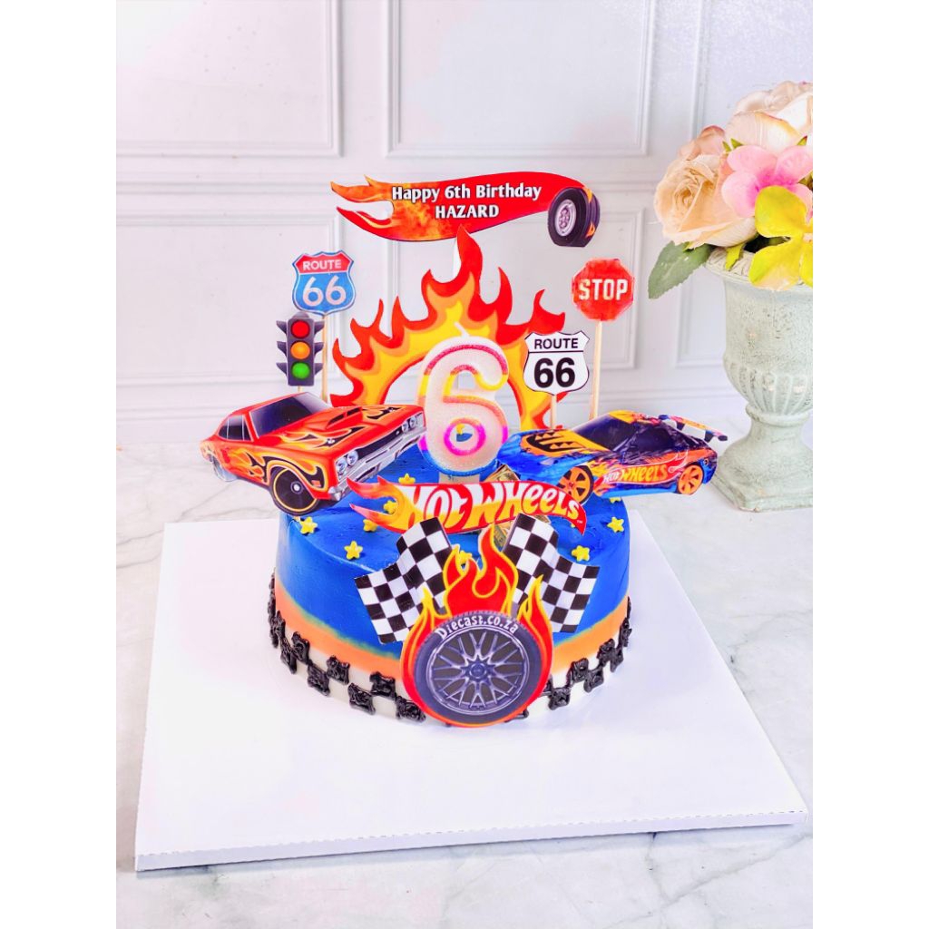 

cake ulang tahun birthday hotwheels topper