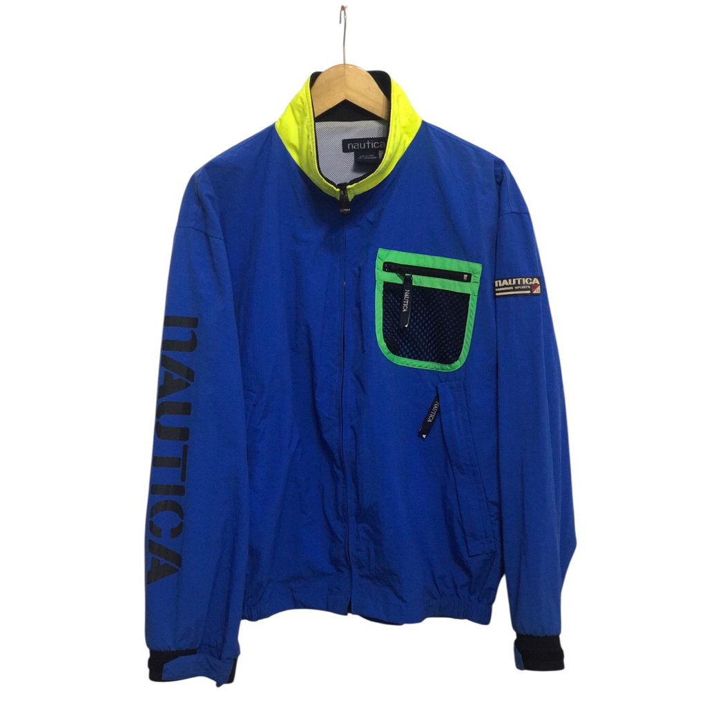 Vtg 90s nautica spell out windbreaker / nautica windbreaker jacket / nautica windbreaker vintage / j