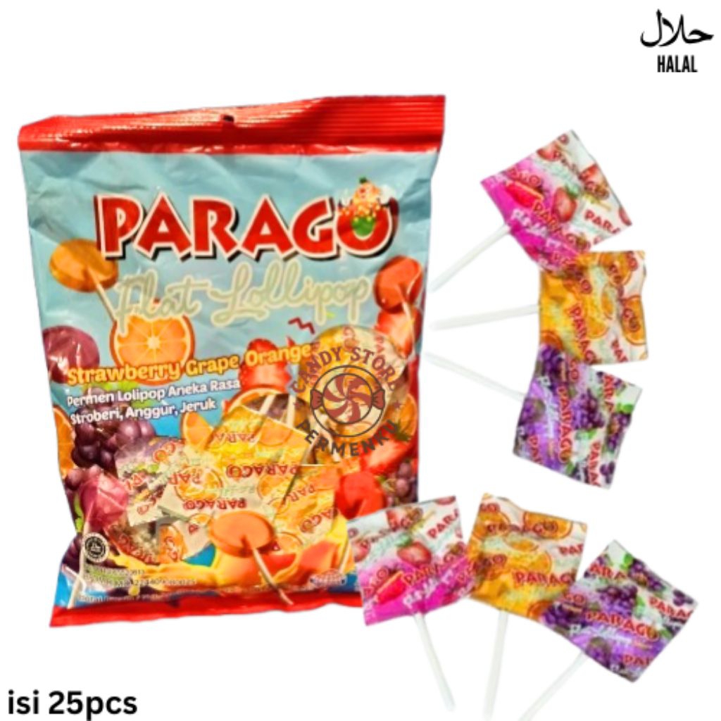

Parago Flat Lollipop Permen Lolipop Aneka Rasa Buah (isi 25pcs)