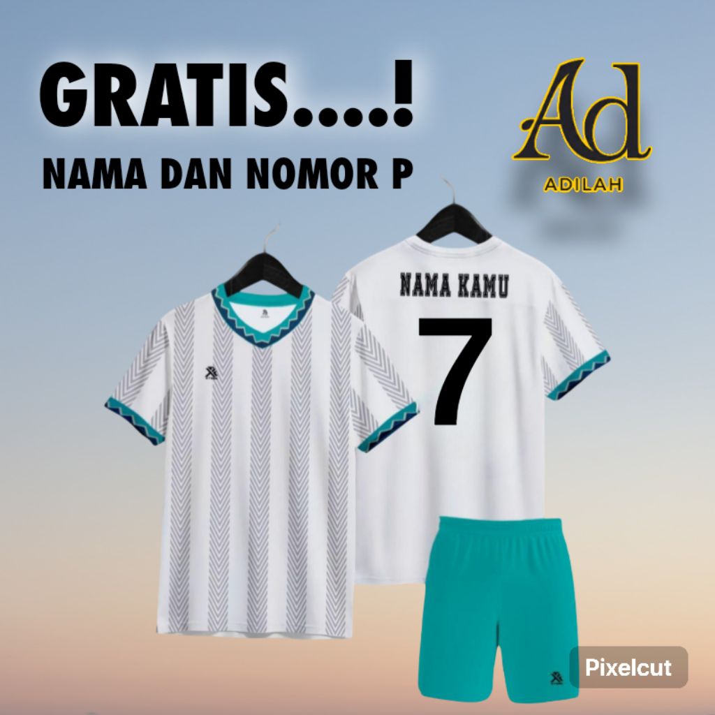 Baju Bola Dewasa Setelan Baju Bola Futsal Volly Pria Wanita Set Baju Celana Jersey Bola Dewasa Terla