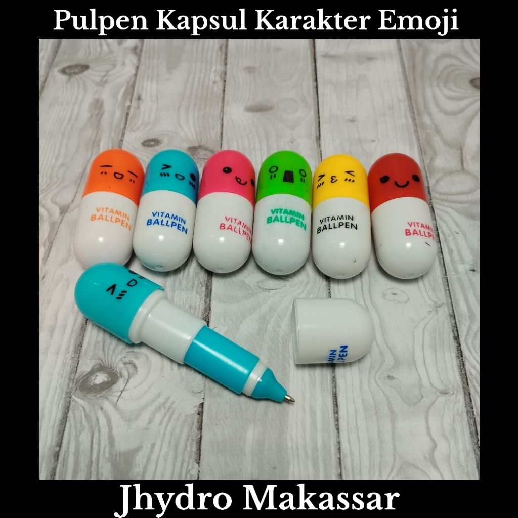 

Pulpen Kapsul Karakter Emoji Wajah Unik Pena Alat Tulis Perlengkapan Menulis Sekolah Mainan Kado Spesial