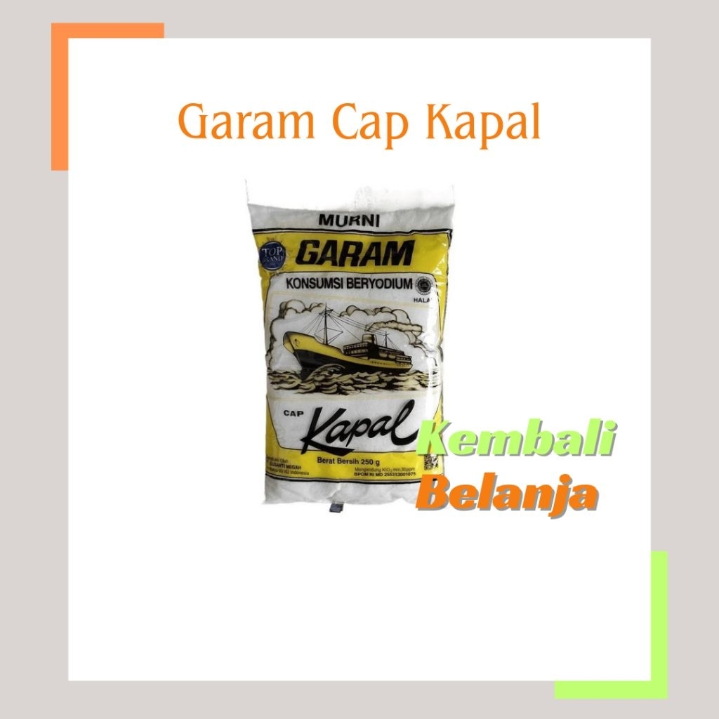 

Garam Beryodium Cap Kapal 250 Gram/ Garam Kapal/ Uyah Kapal